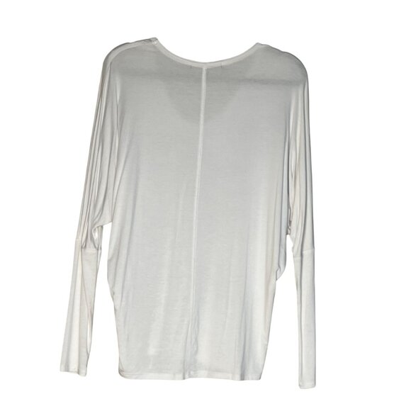 Karen by Karen Kane Cream S Tee – Lightweight Minimalist Botanical Chic - Picture 2 of 9